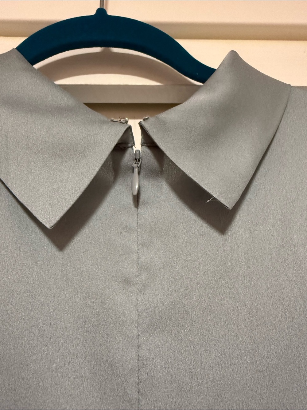 Ann Taylor Sleeveless Twist-Neck Top - Light Silver Blue - Picture 3 of 5